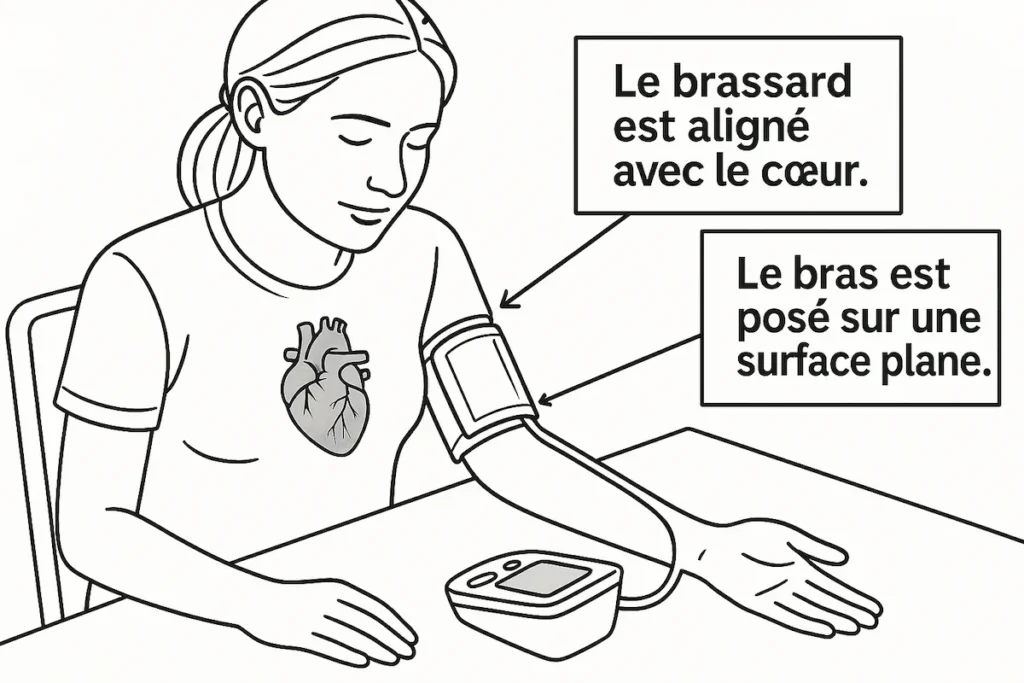 Pression artérielle, la bonne position du bras est la clé d'une mesure fiable